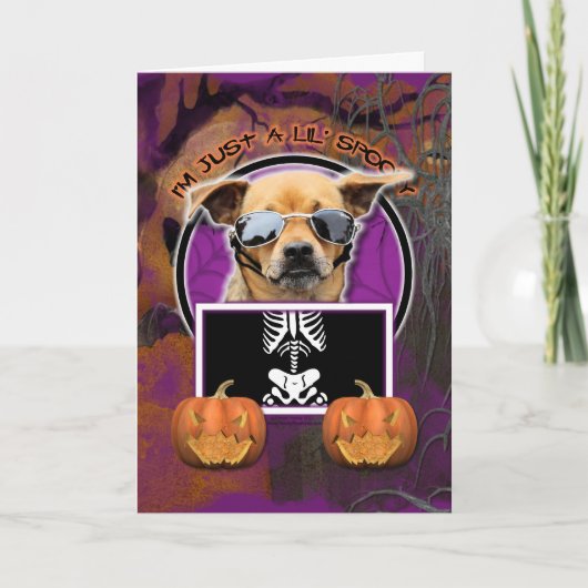 Halloween - Gewoon een Lil Spooky - Chihuahua Kaart (Voorkant)