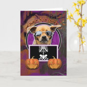 Halloween - Gewoon een Lil Spooky - Chihuahua Kaart (Gele Bloem)
