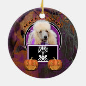 Halloween - Gewoon een Lil Spooky - Poodle - Champ Keramisch Ornament (Achterkant)