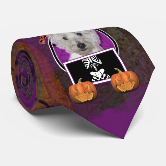 Halloween - Gewoon een Lil Spooky - Westie - Tank Stropdas (Opgerold)