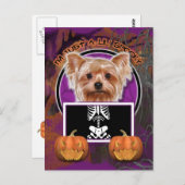 Halloween - Gewoon een Lil Spooky - Yorkie Briefkaart (Voorkant / Achterkant)