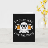 Halloween gewoon hier voor Boos Ghost Grappig kost Kaart (Gele Bloem)