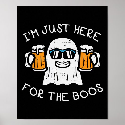 Halloween gewoon hier voor Boos Ghost Grappig kost Poster (Voorkant)