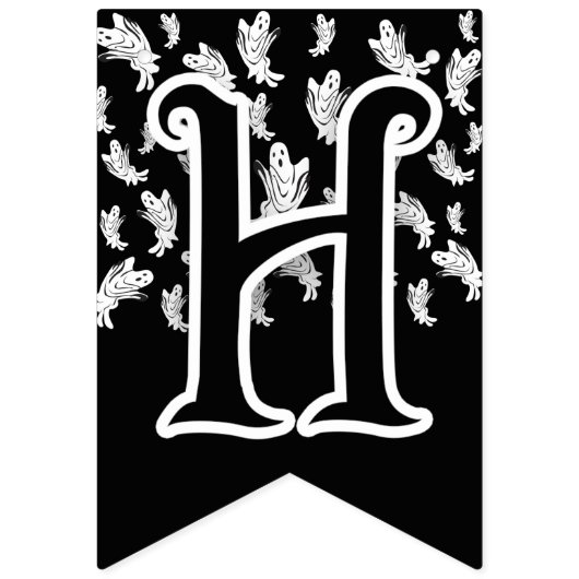 Halloween - gewoon vrolijk 'Happy Haunting' Vlaggetjes (Tweede vlag)