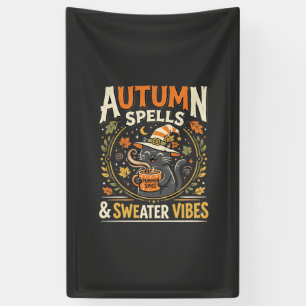 Halloween Gezellige Herfstmagie Spandoek