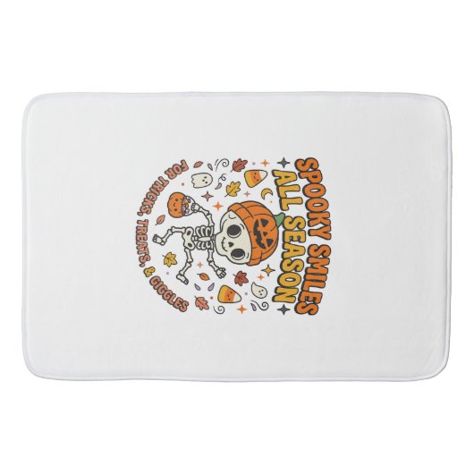 Halloween Gezellige Skelet Viering Badmat (Voorkant)