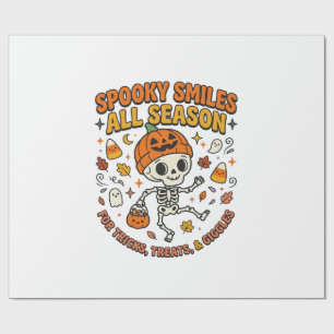 Halloween Gezellige Skelet Viering Cadeaupapier