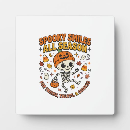 Halloween Gezellige Skelet Viering Fotoplaat (Voorkant)