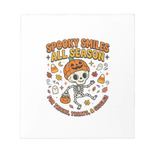Halloween Gezellige Skelet Viering Notitieblok