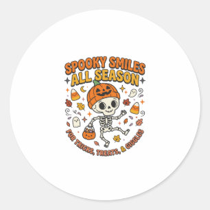 Halloween Gezellige Skelet Viering Ronde Sticker