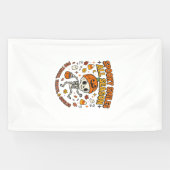 Halloween Gezellige Skelet Viering Spandoek (Horizontaal)