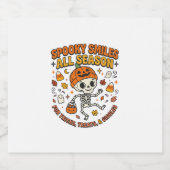Halloween Gezellige Skelet Viering Sparkling Wijnetiket (Enkel label)