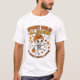 Halloween Gezellige Skelet Viering T-shirt
