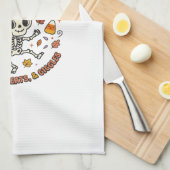 Halloween Gezellige Skelet Viering Theedoek (Quarter Fold)
