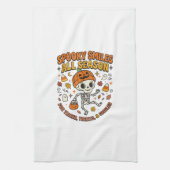 Halloween Gezellige Skelet Viering Theedoek (Verticaal)