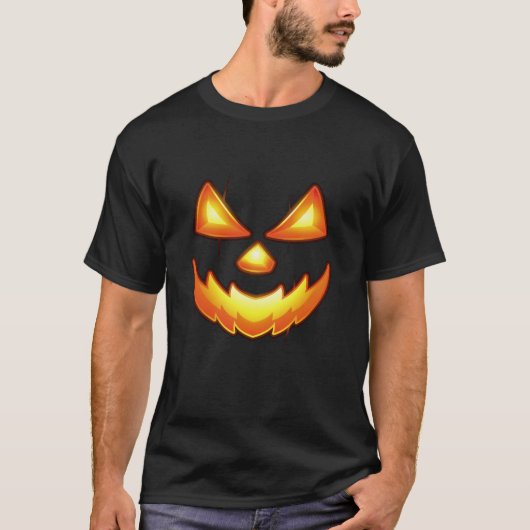 Halloween gezicht eng t-shirt (Voorkant)