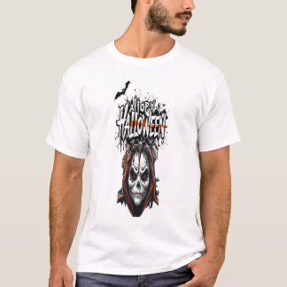 Halloween gezicht graffiti kunst voor familie mann t-shirt