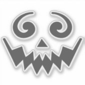 Halloween Gezicht Stickers & Labels (Voorkant)