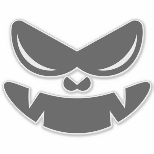 Halloween Gezicht Stickers & Labels (Voorkant)