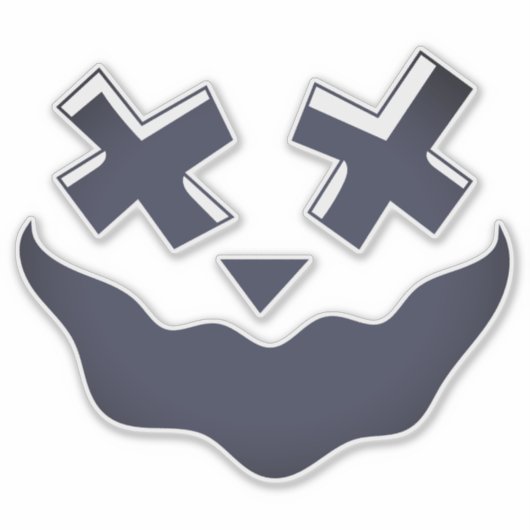 Halloween Gezicht Stickers & Labels (Voorkant)