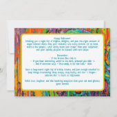 Halloween gezicht van angst kaart (Achterkant)