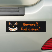 Halloween gezichten - Pas op!! Boze chauffeur! Bumpersticker (Op auto)