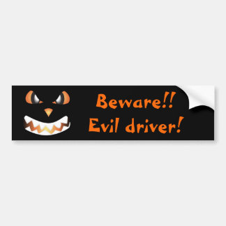 Halloween gezichten - Pas op!! Boze chauffeur! Bumpersticker