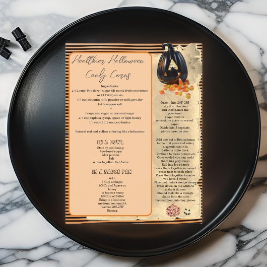 HALLOWEEN GEZONDER SNOEPMAÏSRECEPT | Briefkaart