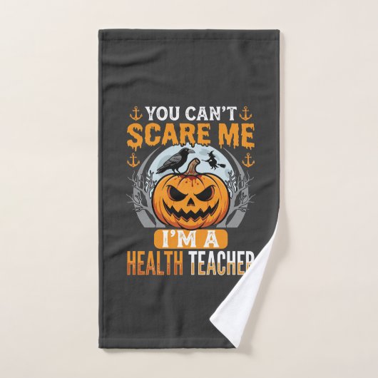 Halloween Gezondheid Docent Enge Pompoen Kraai Handdoek (Handdoek)