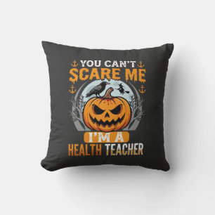 Halloween Gezondheid Docent Enge Pompoen Kraai Kussen