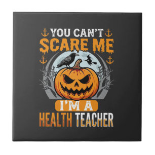 Halloween Gezondheid Docent Enge Pompoen Kraai Tegeltje