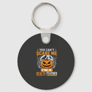 Halloween Gezondheidsonderwijzer Enge Pompoen Kraa Sleutelhanger