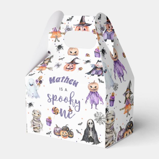 Halloween Ghost 1e Verjaardagsfeest Bedankdoosjes (Voorkant Zijde)