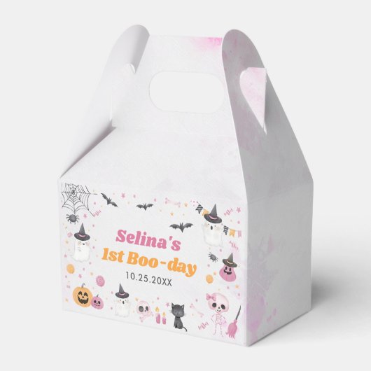 Halloween Ghost 1e Verjaardagsfeest Bedankdoosjes (Voorkant Zijde)
