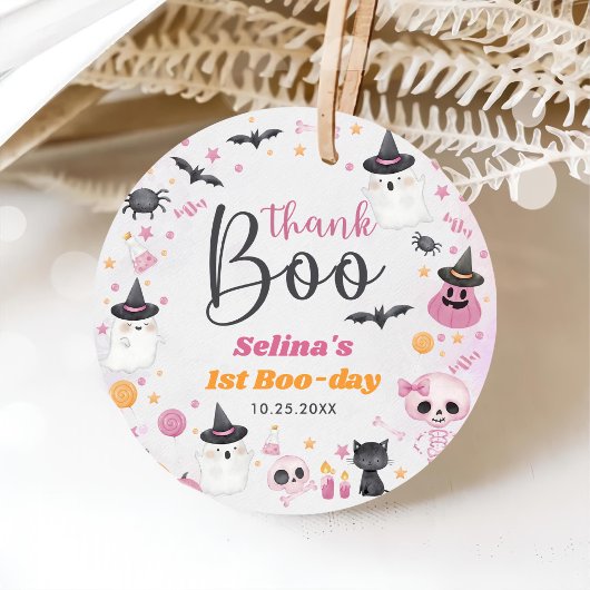 Halloween Ghost 1e Verjaardagsfeest Bedankjes Labels