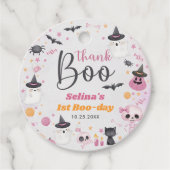 Halloween Ghost 1e Verjaardagsfeest Bedankjes Labels (Voorkant)