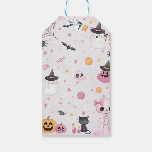 Halloween Ghost 1e Verjaardagsfeest Cadeaulabel (Achterkant)