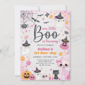 Halloween Ghost 1e Verjaardagsfeest Kaart (Voorkant)