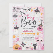 Halloween Ghost 1e Verjaardagsfeest Kaart (Voorkant)