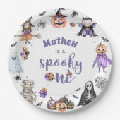 Halloween Ghost 1e Verjaardagsfeest Papieren Bordje (Voorkant)