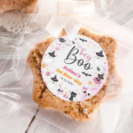 Halloween Ghost 1e Verjaardagsfeest Ronde Sticker