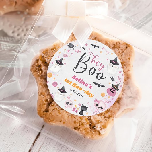 Halloween Ghost 1e Verjaardagsfeest Ronde Sticker