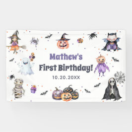 Halloween Ghost 1e Verjaardagsfeest Spandoek