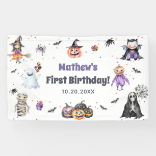 Halloween Ghost 1e Verjaardagsfeest Spandoek