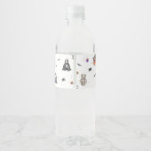 Halloween Ghost 1e Verjaardagsfeest Waterfles Etiket (Achterkant)