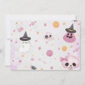 Halloween Ghost 1st Birthday Party Foto Kaart (Achterkant)