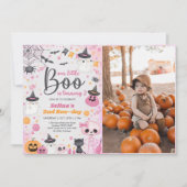 Halloween Ghost 2e Verjaardag Party Foto Kaart (Voorkant)