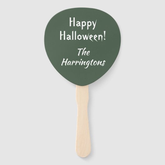 Halloween Ghost aangepaste tekst hand fan set Handwaaier (Achterkant)