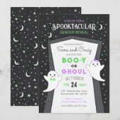 Halloween ghost baby gender onthullen uitnodiging (Voorkant / Achterkant)