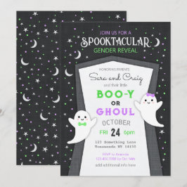 Halloween ghost baby gender onthullen uitnodiging